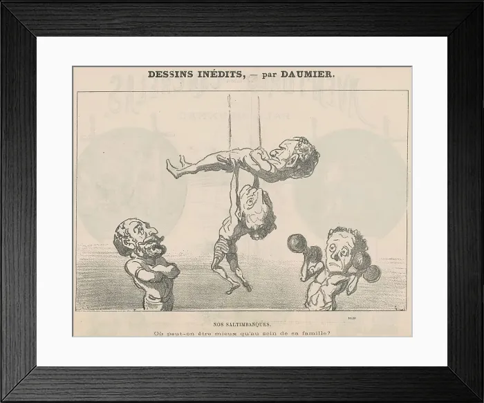 Framed Print : Nos saltimbanques, 19th century. Creator: Honore Daumier Framed Print : Nos saltimbanques, 19th century. Creator: Honore Daumier