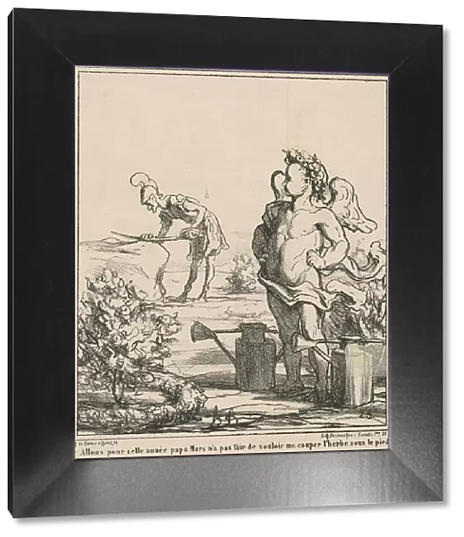 Allons pour année papa mars... 19th century. Creator: Honore Daumier