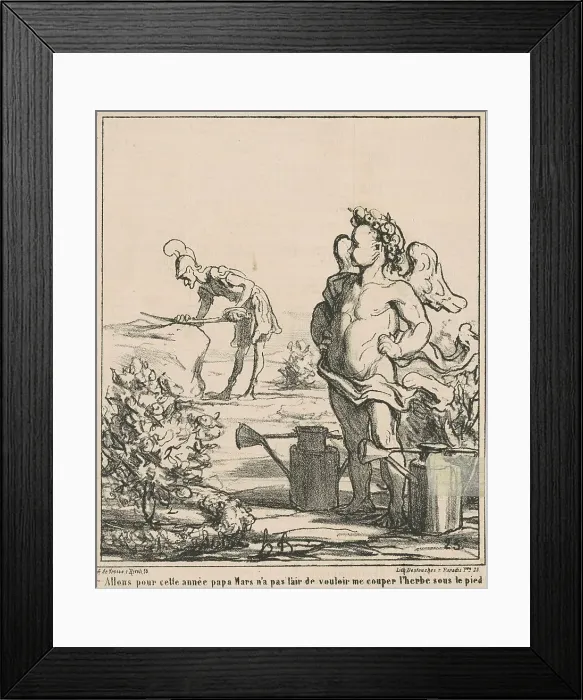 Framed Print : Allons pour année papa mars... 19th century. Creator: Honore Daumier Framed Print : Allons pour année papa mars... 19th century. Creator: Honore Daumier