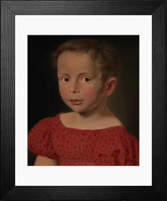 Framed Print : Portrait of a child, 1822. Creator: Christian Albrecht Jensen Framed Print : Portrait of a child, 1822. Creator: Christian Albrecht Jensen