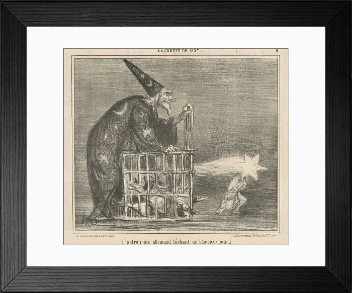Framed Print : L'astronome allemand lachant un... Canard, 19th century. Creator: Honore Daumier Framed Print : L'astronome allemand lachant un... Canard, 19th century. Creator: Honore Daumier