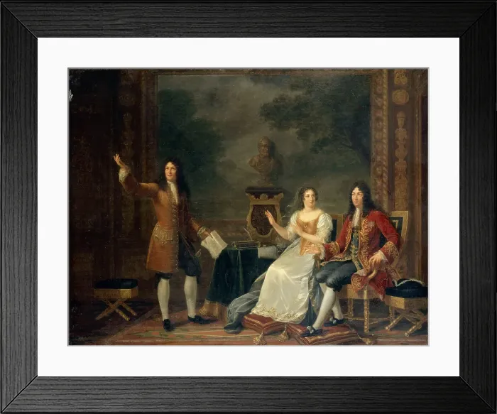 Framed Print : Racine Reading Athalie Before Louis XIV and Madame de Maintenon, 1819. Creator: Philipault (Phlipaut), Julie (1780-1862). Racine Reading Athalie Before Louis XIV and Madame de Maintenon, 1819 Framed Print : Racine Reading Athalie Before Louis XIV and Madame de Maintenon, 1819. Creator: Philipault (Phlipaut), Julie (1780-1862). Racine Reading Athalie Before Louis XIV and Madame de Maintenon, 1819