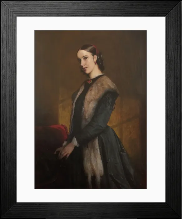 Framed Print : The author Emma Kraft, 1834-1881. Creator: Elisabeth Baumann Framed Print : The author Emma Kraft, 1834-1881. Creator: Elisabeth Baumann