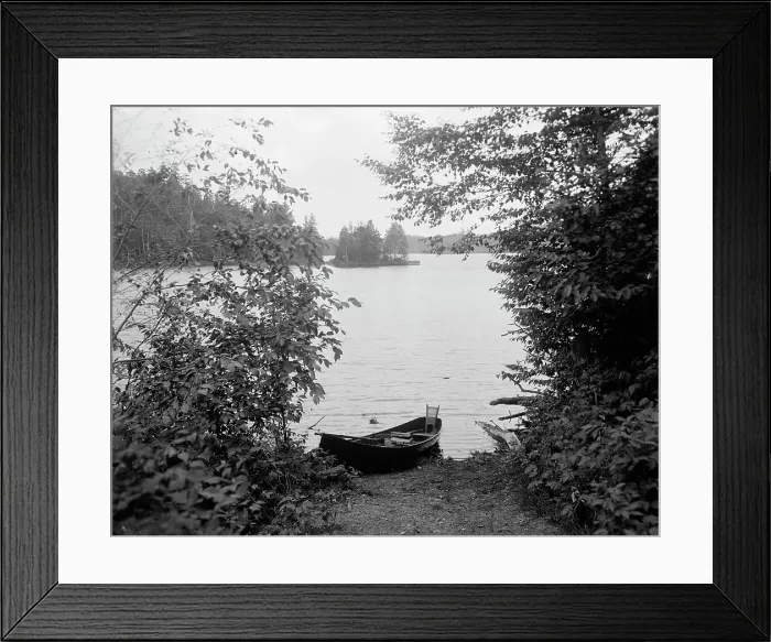 Framed Print : Glimpse of Upper St. Regis Lake, Adirondack Mtns. N.Y. between 1900 and 1910. Creator: Unknown Framed Print : Glimpse of Upper St. Regis Lake, Adirondack Mtns. N.Y. between 1900 and 1910. Creator: Unknown