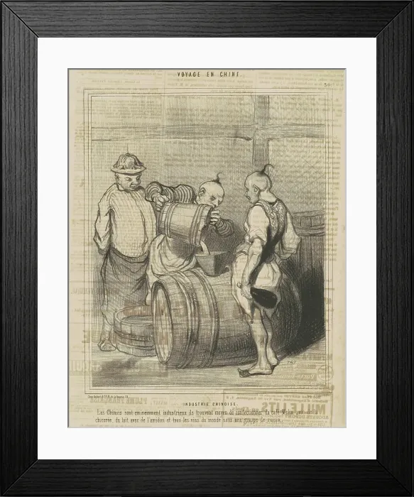 Framed Print : Industrie chinoise, 19th century. Creator: Honore Daumier Framed Print : Industrie chinoise, 19th century. Creator: Honore Daumier