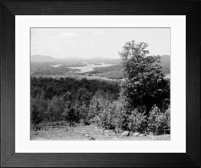 Framed Print : Lower Saranac Lake from Mount Pisgah, Adirondack Mtns. N.Y. between 1900 and 1910. Creator: Unknown Framed Print : Lower Saranac Lake from Mount Pisgah, Adirondack Mtns. N.Y. between 1900 and 1910. Creator: Unknown
