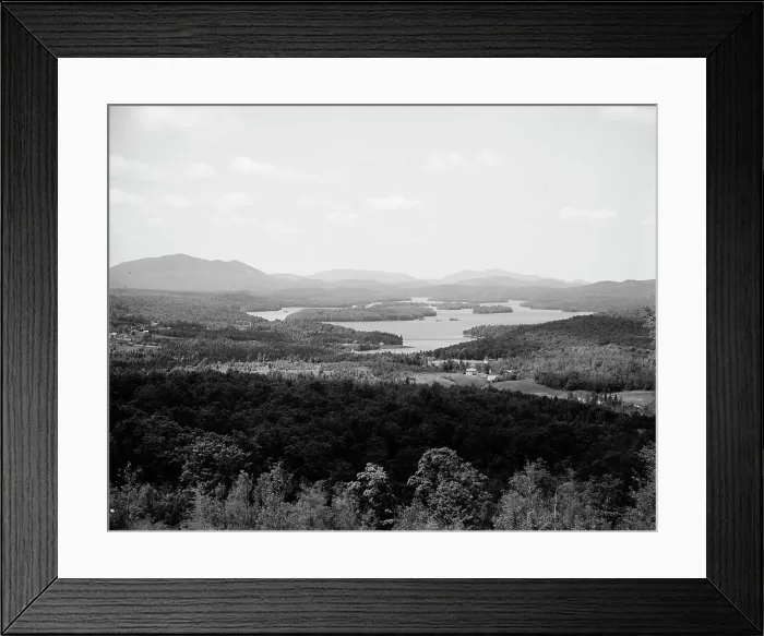 Framed Print : Lower Saranac Lake from Mount Pisgah, Adirondack Mtns. N.Y. between 1900 and 1910. Creator: Unknown Framed Print : Lower Saranac Lake from Mount Pisgah, Adirondack Mtns. N.Y. between 1900 and 1910. Creator: Unknown