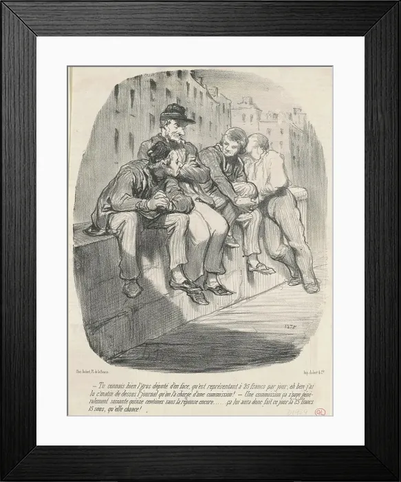Framed Print : Tu connais bien l'gros député d'en face... 19th century. Creator: Honore Daumier