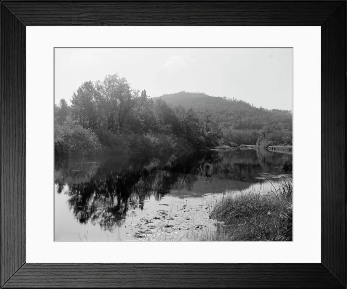 Framed Print : Saranac River below Saranac Lake, Adirondack Mts.N.Y. between 1900 and 1910. Creator: Unknown Framed Print : Saranac River below Saranac Lake, Adirondack Mts.N.Y. between 1900 and 1910. Creator: Unknown