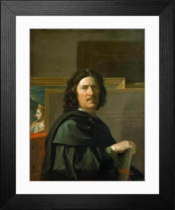 Framed Print : Self-portrait, 1650. Creator: Poussin, Nicolas (1594-1665) Framed Print : Self-portrait, 1650. Creator: Poussin, Nicolas (1594-1665)