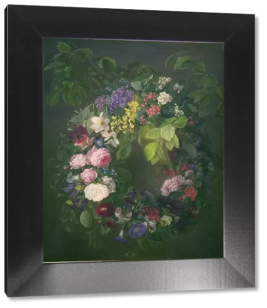 Garland of flowers, 1835-1855. Creator: Emma Thomsen
