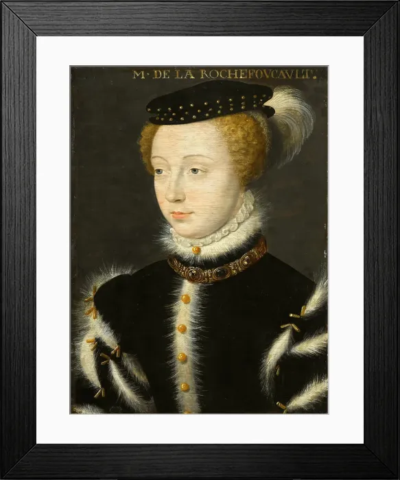 Framed Print : Portrait of Charlotte de Roye, comtesse de la Rochefoucauld (1537-1569), Third quarter of 16th centu Creator: Anonymous Framed Print : Portrait of Charlotte de Roye, comtesse de la Rochefoucauld (1537-1569), Third quarter of 16th centu Creator: Anonymous