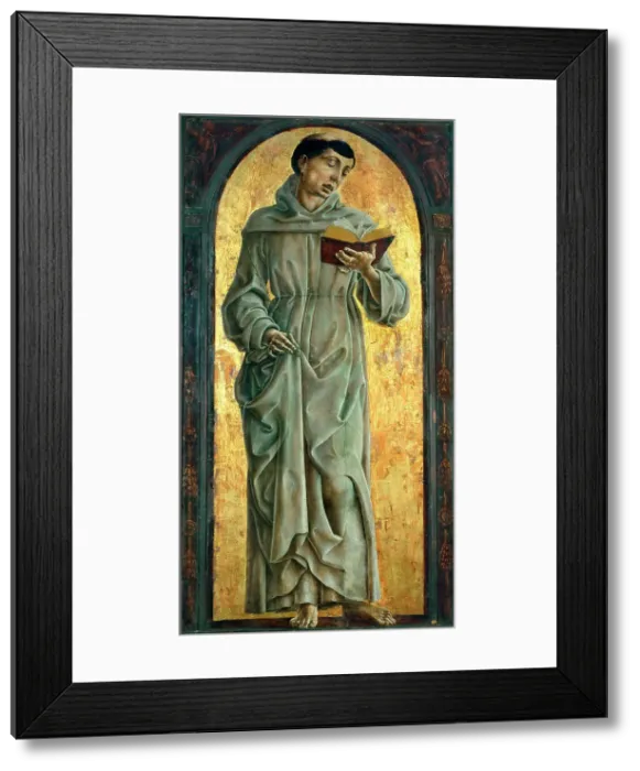 Framed Print : Saint Anthony of Padua Reading, ca 1475. Creator: Tura, Cosimo (before 1431-1495) Framed Print : Saint Anthony of Padua Reading, ca 1475. Creator: Tura, Cosimo (before 1431-1495)
