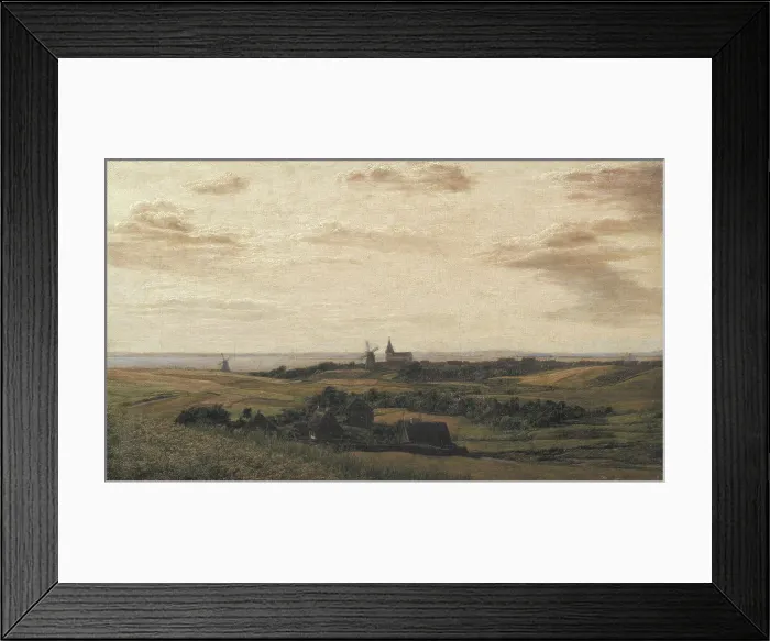 Framed Print : A View towards Assens in Funen. In the Distance the Coast of Schleswig, 1835-1836. Creator: Dankvart Dreyer Framed Print : A View towards Assens in Funen. In the Distance the Coast of Schleswig, 1835-1836. Creator: Dankvart Dreyer