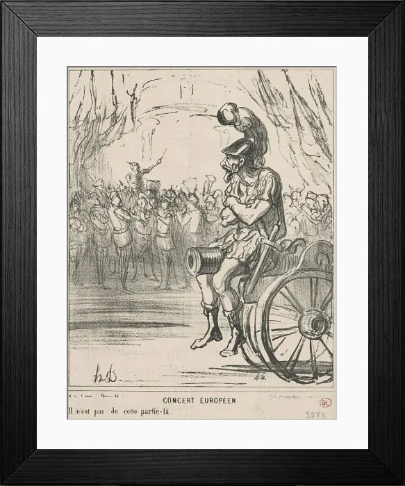 Framed Print : Concert européen, 19th century. Creator: Honore Daumier Framed Print : Concert européen, 19th century. Creator: Honore Daumier