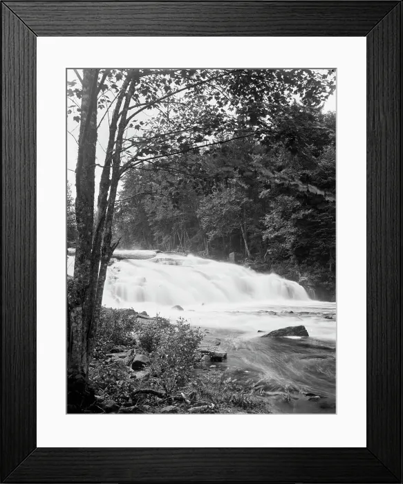 Framed Print : Raquette River, Buttermilk Falls, Adirondacks, N.Y. between 1900 and 1910. Creator: Unknown