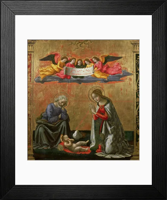 Framed Print : The Nativity, c. 1492. Creator: Ghirlandaio, Domenico (1449-1494) Framed Print : The Nativity, c. 1492. Creator: Ghirlandaio, Domenico (1449-1494)
