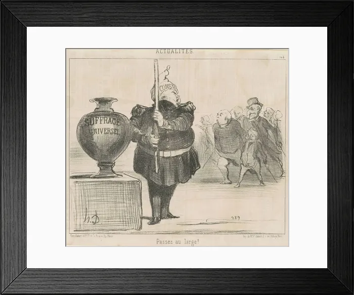 Framed Print : Passez au large!, 19th century. Creator: Honore Daumier Framed Print : Passez au large!, 19th century. Creator: Honore Daumier