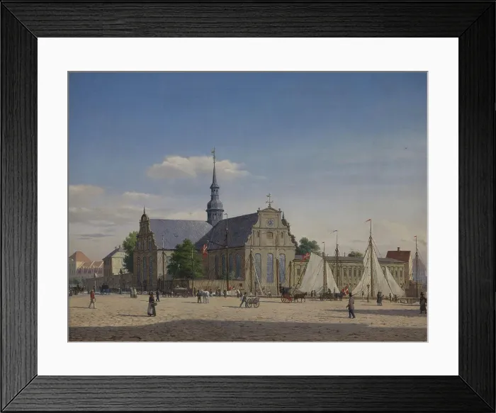 Framed Print : Party at Holmens Kirke, 1836-1890. Creator: Heinrich Hansen