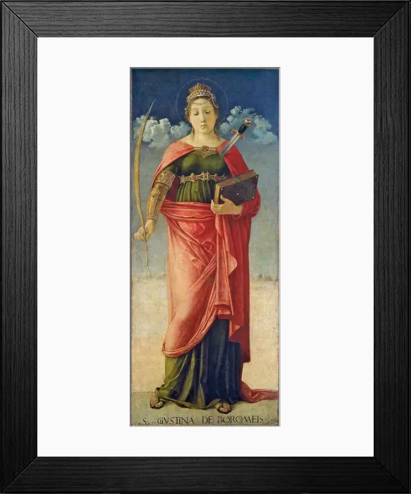 Framed Print : Santa Giustina de Borromeis, ca 1475. Creator: Bellini, Giovanni (1430-1516) Framed Print : Santa Giustina de Borromeis, ca 1475. Creator: Bellini, Giovanni (1430-1516)