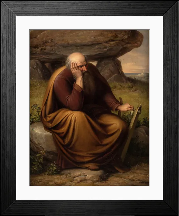 Framed Print : The Last Skald, 1837. Creator: Johan Ludvig Gebhard Lund Framed Print : The Last Skald, 1837. Creator: Johan Ludvig Gebhard Lund