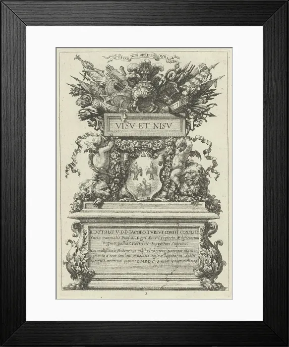 Framed Print : Frontispiece, 1647. Creator: Michel Dorigny Framed Print : Frontispiece, 1647. Creator: Michel Dorigny