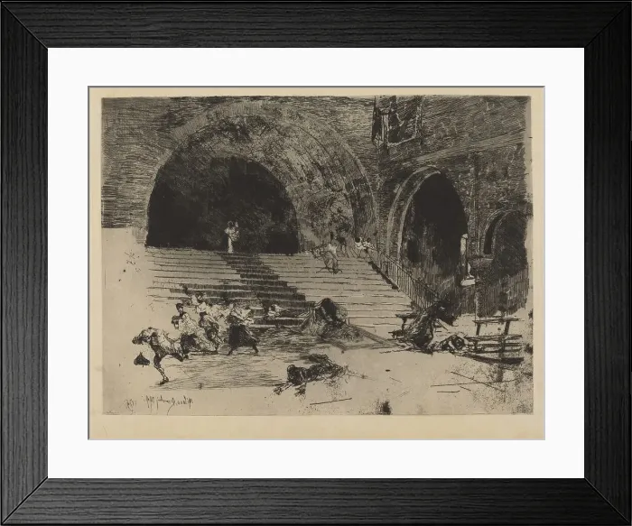 Framed Print : Un Miracle (A Miracle), 1874. Creator: Mose, Bianchi Framed Print : Un Miracle (A Miracle), 1874. Creator: Mose, Bianchi