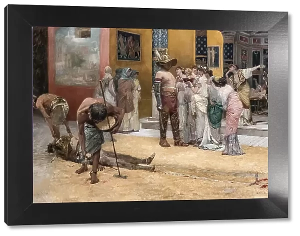 Gladiators at the Triclinium, c. 1880. Creator: Netti, Francesco (1832-1894)