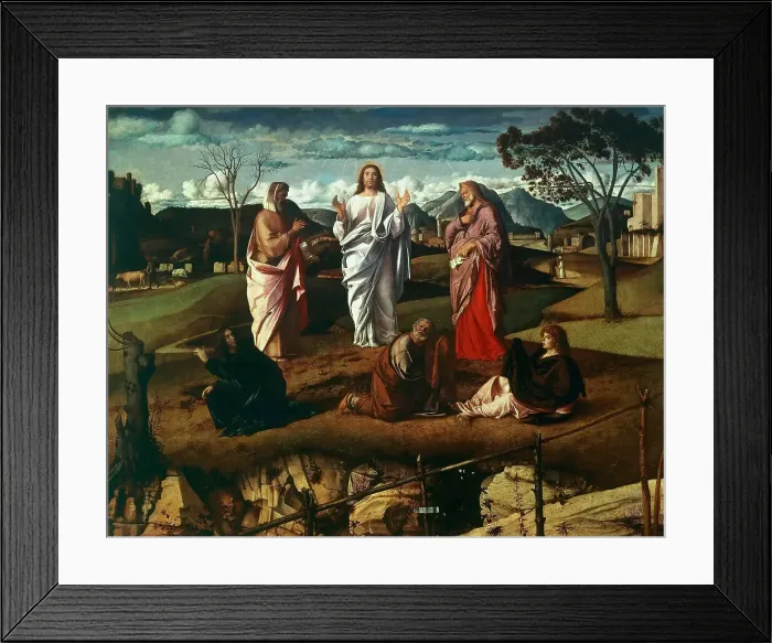Framed Print : The Transfiguration of Christ, c. 1480. Creator: Bellini, Giovanni (1430-1516) Framed Print : The Transfiguration of Christ, c. 1480. Creator: Bellini, Giovanni (1430-1516)