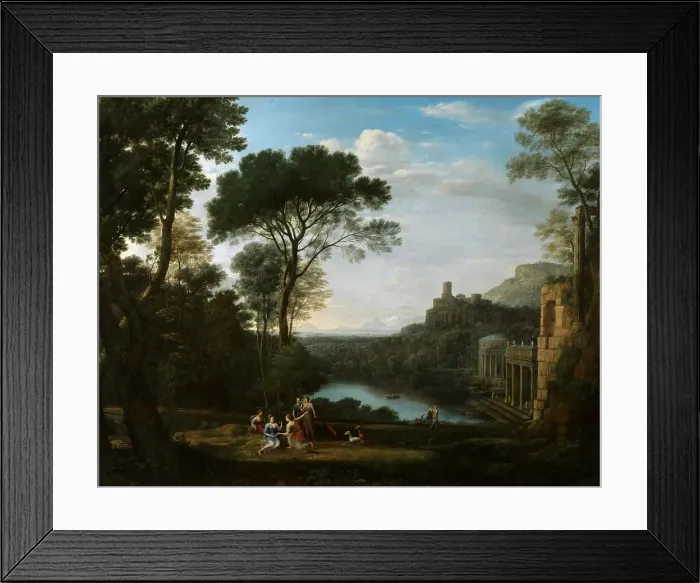 Framed Print : Landscape with the Nymph Egeria, ca 1669. Creator: Lorrain, Claude (1600-1682) Framed Print : Landscape with the Nymph Egeria, ca 1669. Creator: Lorrain, Claude (1600-1682)