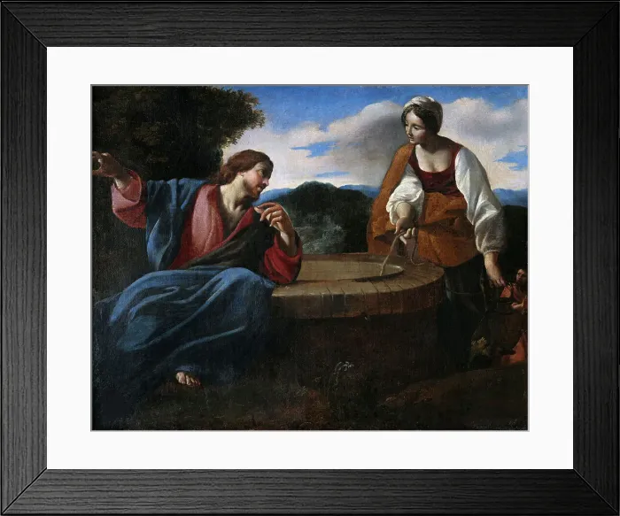 Framed Print : Samaritan Woman at the Well, after 1625. Creator: Lanfranco, Giovanni (1582-1647) Framed Print : Samaritan Woman at the Well, after 1625. Creator: Lanfranco, Giovanni (1582-1647)