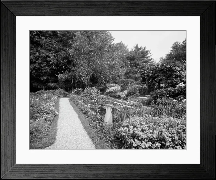 Framed Print : The Flower garden, Sunnyridge, home of Winthrop Folsom, Lenox, Mass. c.between 1910 and 1920. Creator: Unknown