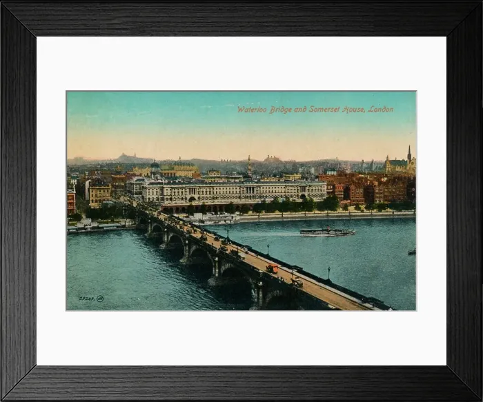 Framed Print : Waterloo Bridge and Somerset House, London, c1910. Creator: Unknown Framed Print : Waterloo Bridge and Somerset House, London, c1910. Creator: Unknown