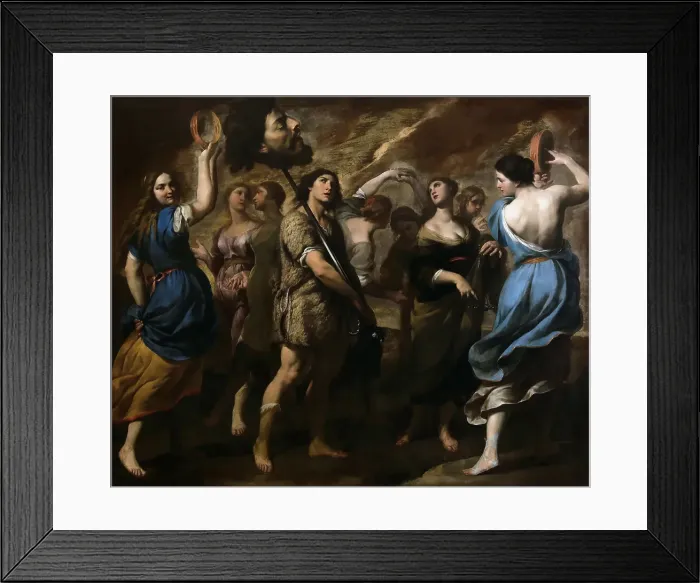Framed Print : The Triumph of David, c. 1650. Creator: Vaccaro, Andrea (1604-1670) Framed Print : The Triumph of David, c. 1650. Creator: Vaccaro, Andrea (1604-1670)