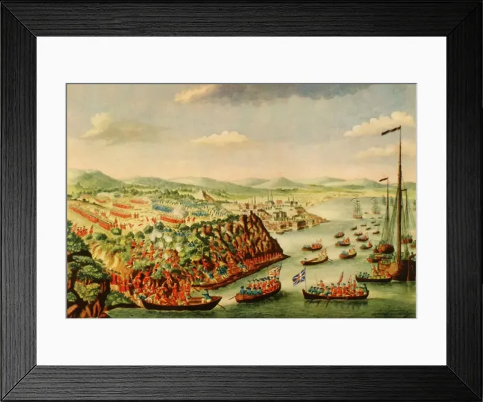 Framed Print : A View of the Taking of Quebec, September 13th 1759, (1941). Creator: Unknown Framed Print : A View of the Taking of Quebec, September 13th 1759, (1941). Creator: Unknown