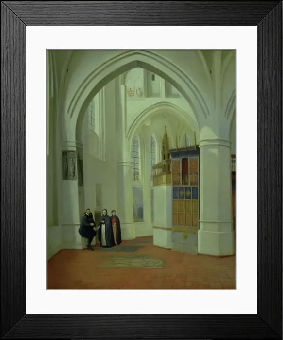Framed Print : The Choir of Assens Church, 1840-1841. Creator: Dankvart Dreyer Framed Print : The Choir of Assens Church, 1840-1841. Creator: Dankvart Dreyer