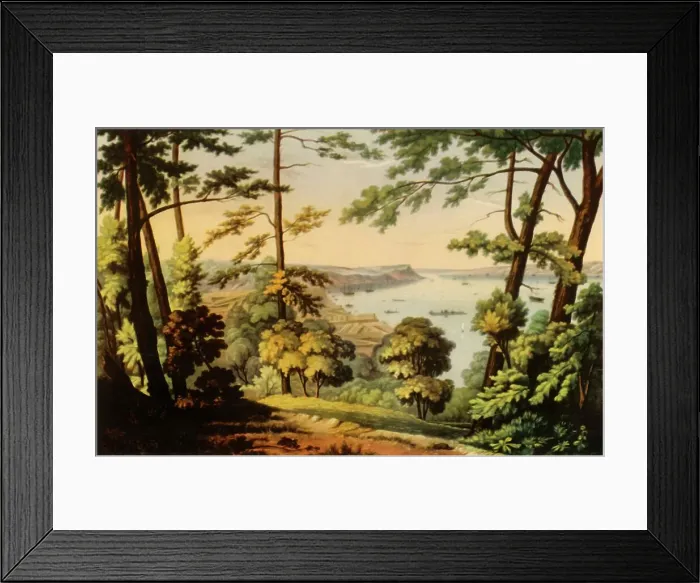Framed Print : Cape Diamond and Wolf's Cove from Point A Pizeau, 1941. Creator: C. Hunt Framed Print : Cape Diamond and Wolf's Cove from Point A Pizeau, 1941. Creator: C. Hunt