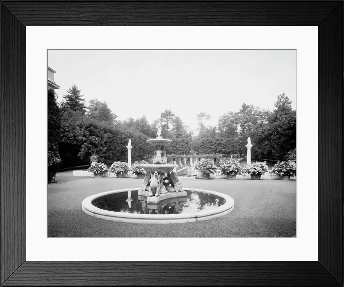 Framed Print : The Fountain, Bellefontaine, home of Giraud Foster, Lenox, Mass. c.between 1910 and 1920. Creator: Unknown Framed Print : The Fountain, Bellefontaine, home of Giraud Foster, Lenox, Mass. c.between 1910 and 1920. Creator: Unknown