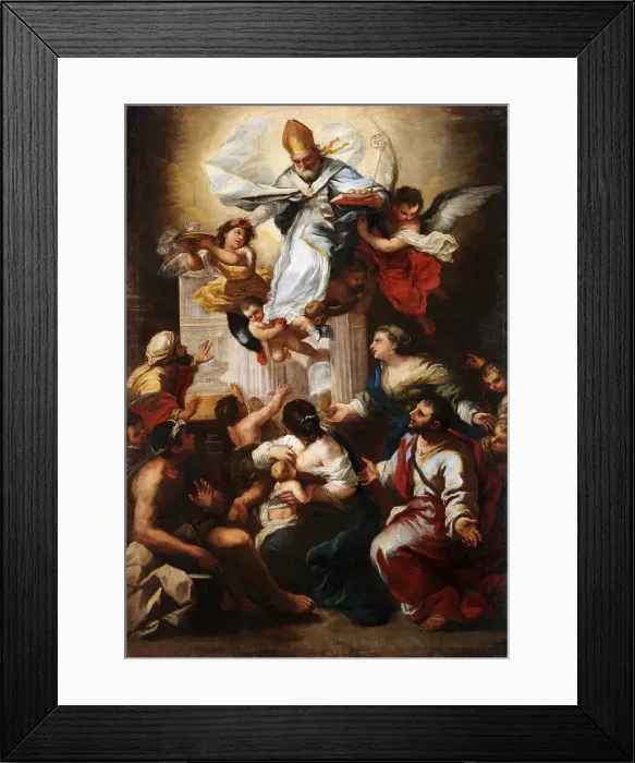 Framed Print : Saint Nicholas of Bari Saves the Young Cupbearer, c. 1655. Creator: Giordano, Luca (1632-1705) Framed Print : Saint Nicholas of Bari Saves the Young Cupbearer, c. 1655. Creator: Giordano, Luca (1632-1705)