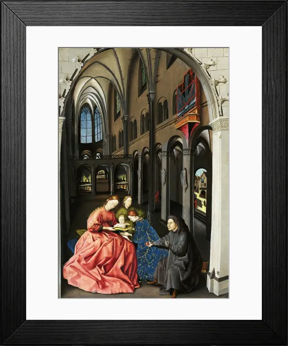 Framed Print : Sacra conversazione, Mid of the 15th century. Creator: Witz, Konrad (ca 1400-ca 1446) Framed Print : Sacra conversazione, Mid of the 15th century. Creator: Witz, Konrad (ca 1400-ca 1446)