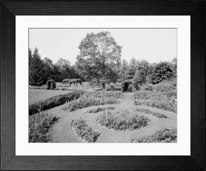 Framed Print : The Gardens, country home of W.E.S. Griswold, Lenox, Mass. c.between 1910 and 1920. Creator: Unknown Framed Print : The Gardens, country home of W.E.S. Griswold, Lenox, Mass. c.between 1910 and 1920. Creator: Unknown