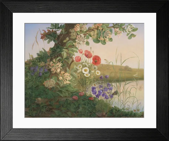 Framed Print : Flower piece, 1841. Creator: Christine Lovmand Framed Print : Flower piece, 1841. Creator: Christine Lovmand