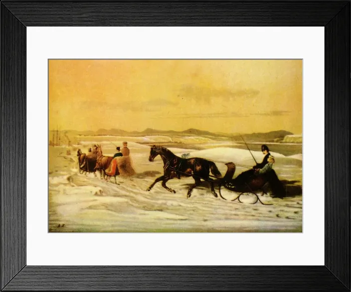 Framed Print : A Picnic to Montmorenci, 1941. Creator: A. Krieghoff Framed Print : A Picnic to Montmorenci, 1941. Creator: A. Krieghoff