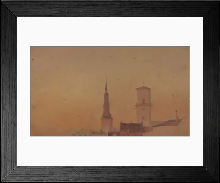 Framed Print : Study of the Spires of Petri Church and Church of Our Lady, 1841-1845. Creator: Wilhelm Peter Carl Petersen Framed Print : Study of the Spires of Petri Church and Church of Our Lady, 1841-1845. Creator: Wilhelm Peter Carl Petersen