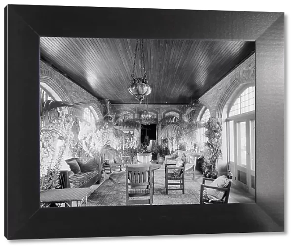 Interior of the loggia, country home of W.E.S. Griswold, Lenox, Mass. c.between 1910 and 1920. Creator: Unknown