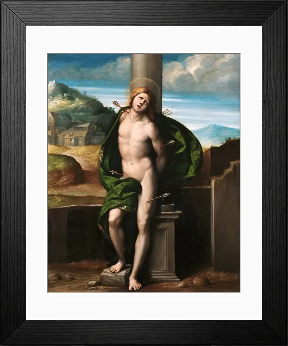 Framed Print : Saint Sebastian, ca 1521-1525. Creator: Garofalo, Benvenuto Tisi da (1481-1559) Framed Print : Saint Sebastian, ca 1521-1525. Creator: Garofalo, Benvenuto Tisi da (1481-1559)