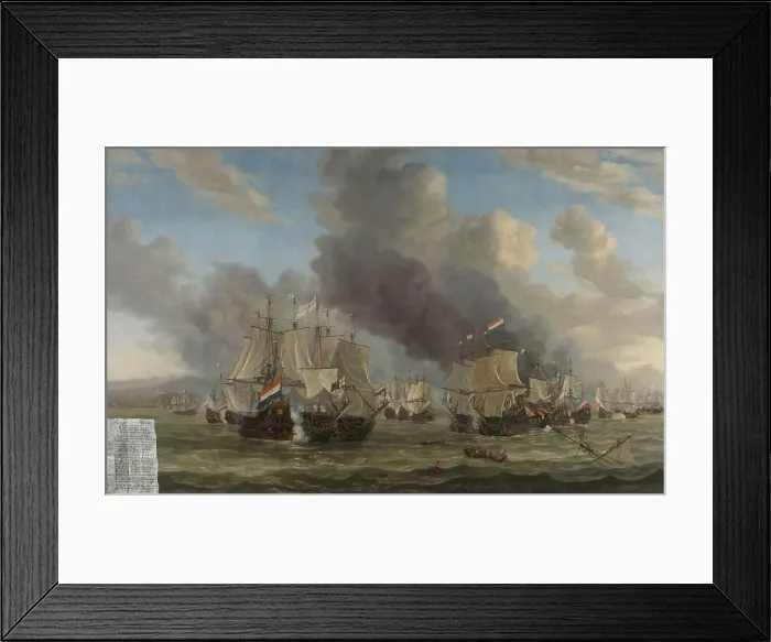Framed Print : The Battle of Livorno, 1653-1664. Creator: Reinier Zeeman Framed Print : The Battle of Livorno, 1653-1664. Creator: Reinier Zeeman