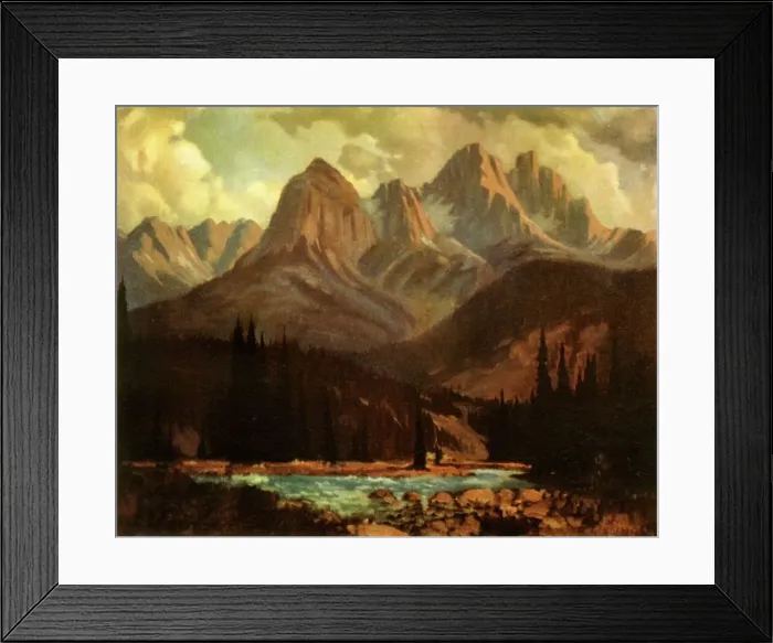 Framed Print : The Three Sisters: Near Banff, Alberta, 1941. Creator: R. Gissing Framed Print : The Three Sisters: Near Banff, Alberta, 1941. Creator: R. Gissing