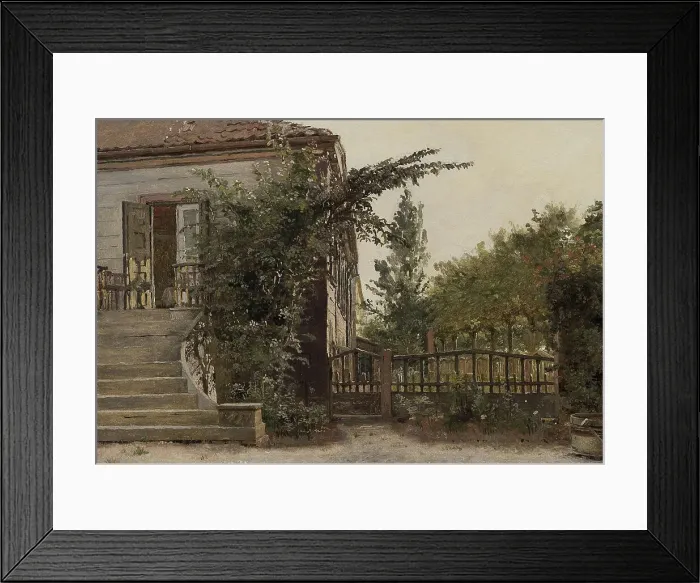 Framed Print : The Garden Steps Leading to the Artist's Studio on Blegdammen, Copenhagen, 1841-1844. Creator: Christen Kobke Framed Print : The Garden Steps Leading to the Artist's Studio on Blegdammen, Copenhagen, 1841-1844. Creator: Christen Kobke