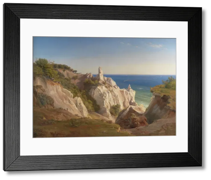Framed Print : The Cliffs of the Island of Mon, 1842. Creator: Louis Gurlitt Framed Print : The Cliffs of the Island of Mon, 1842. Creator: Louis Gurlitt